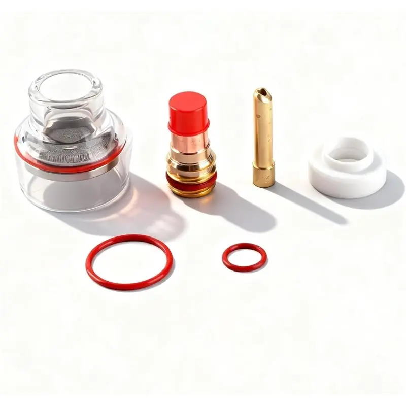 ABXD Gas Lens For Welding Torch Kit- Glass Cup Welding Torch Accessory For WP 17 18 26, Includes Collets Body& Silicone Ring(32M view 2