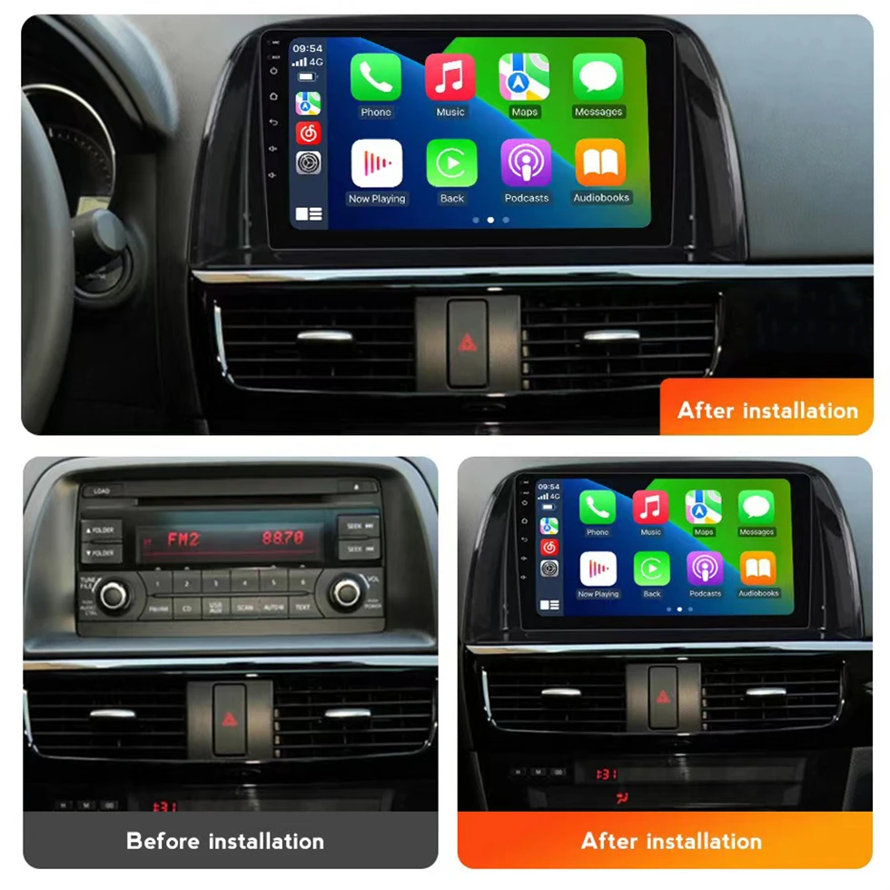 Android 14 Car Radio For Mazda CX5 CX-5 CX 5 2012-2014 2015 Stereo Navigation Multimedia Player 2 Din GPS Carplay Auto Head Unit