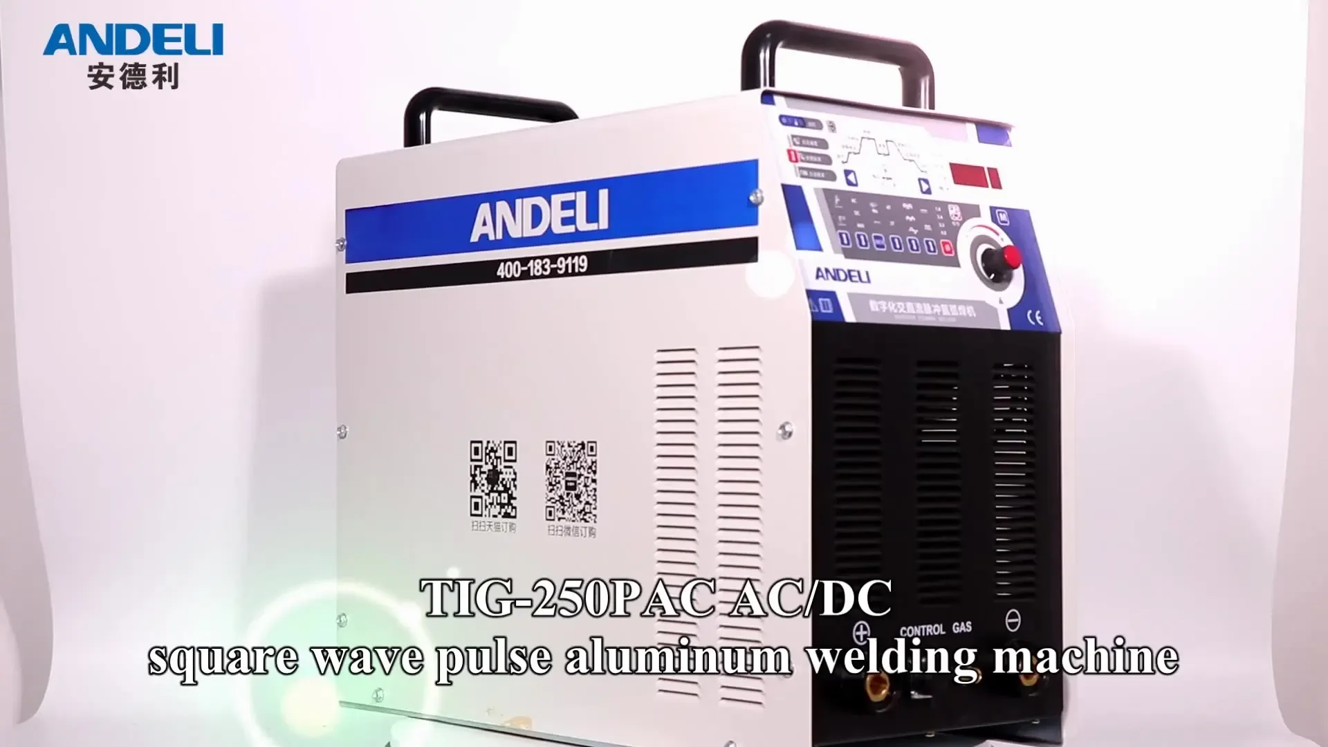 ANDELI Inverter Ac Dc Digital Square Wave Pulse Tig TIG-250PAC Aluminum With Alloy Welder