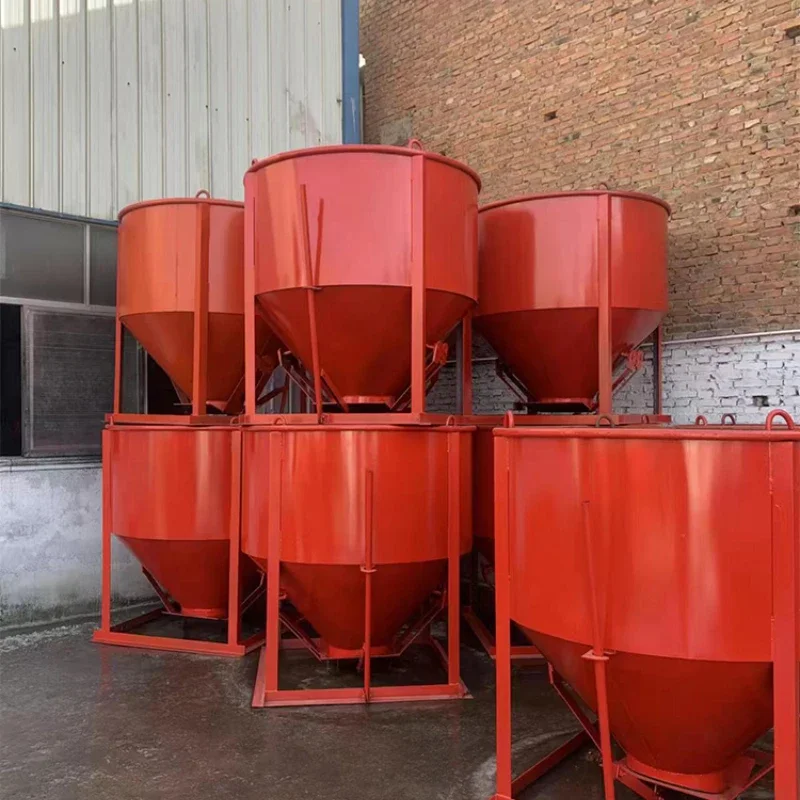 Construction  hopper concrete straight mouth oblique mouth  crane bucket construction material  ash funnel