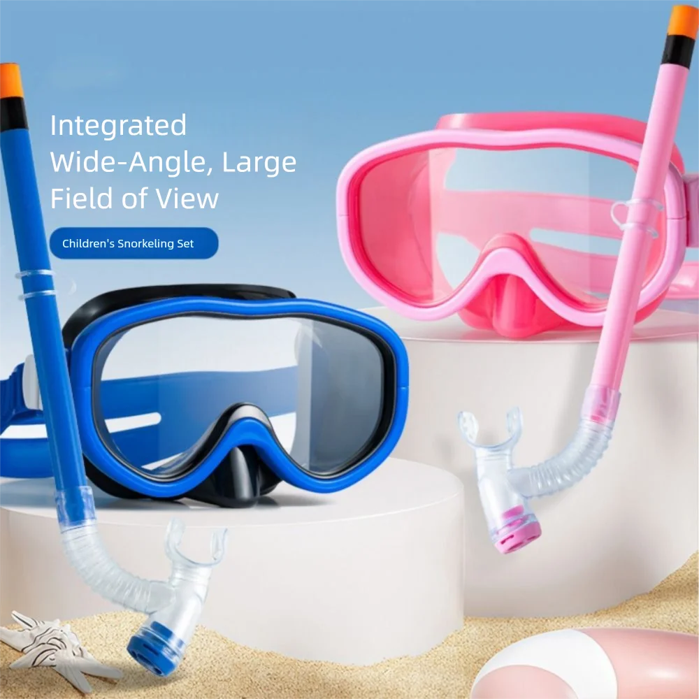

Eyewear Kid Snorkel Set Anti-fog Waterproof Kids Snorkeling Goggles Professional Clear Vision Children Surfing Glasses