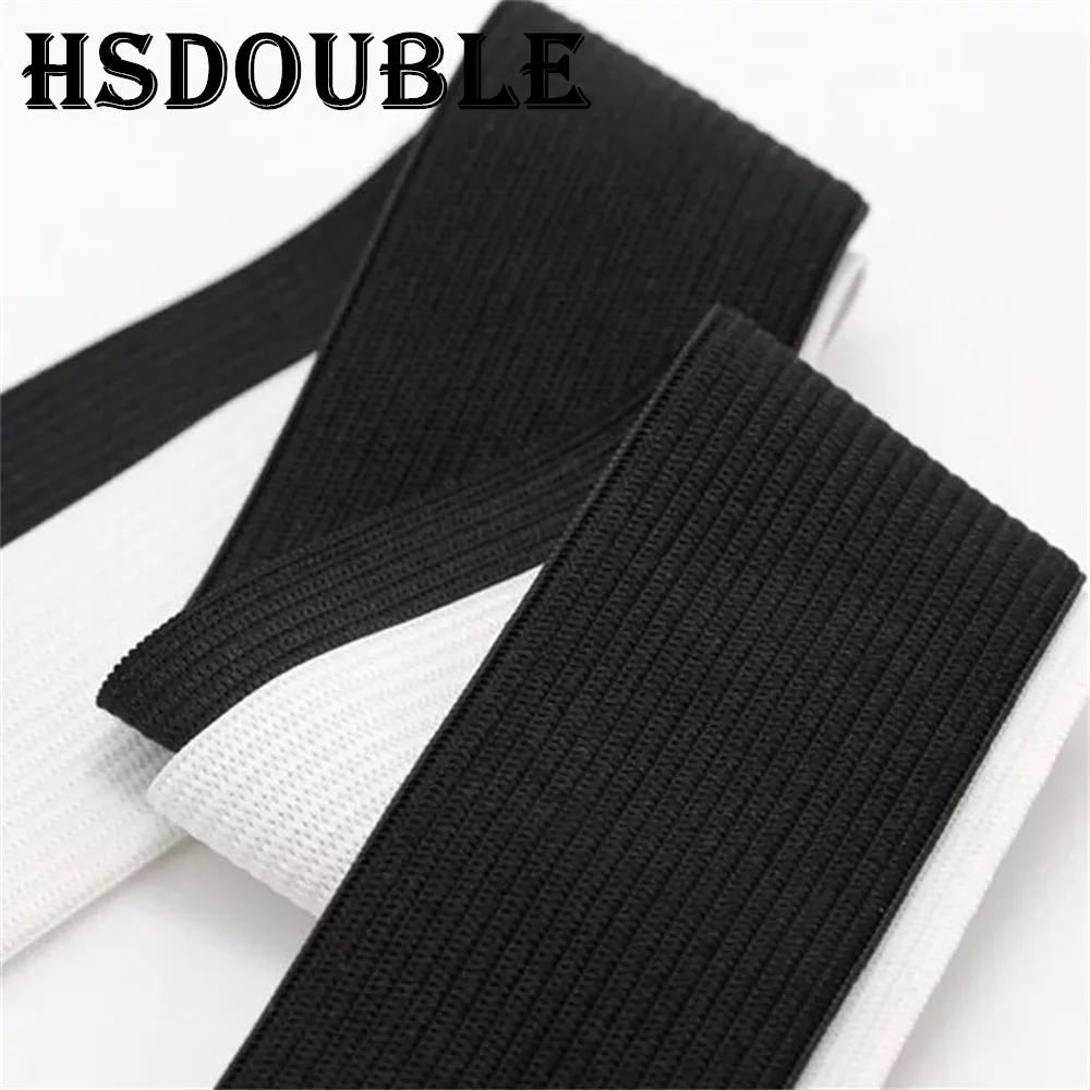 10-50MM Flat Elastic Bands Black White Nylon Rubber for Pregnant Baby DIY Sewing Garment Trousers Bags  Accessories