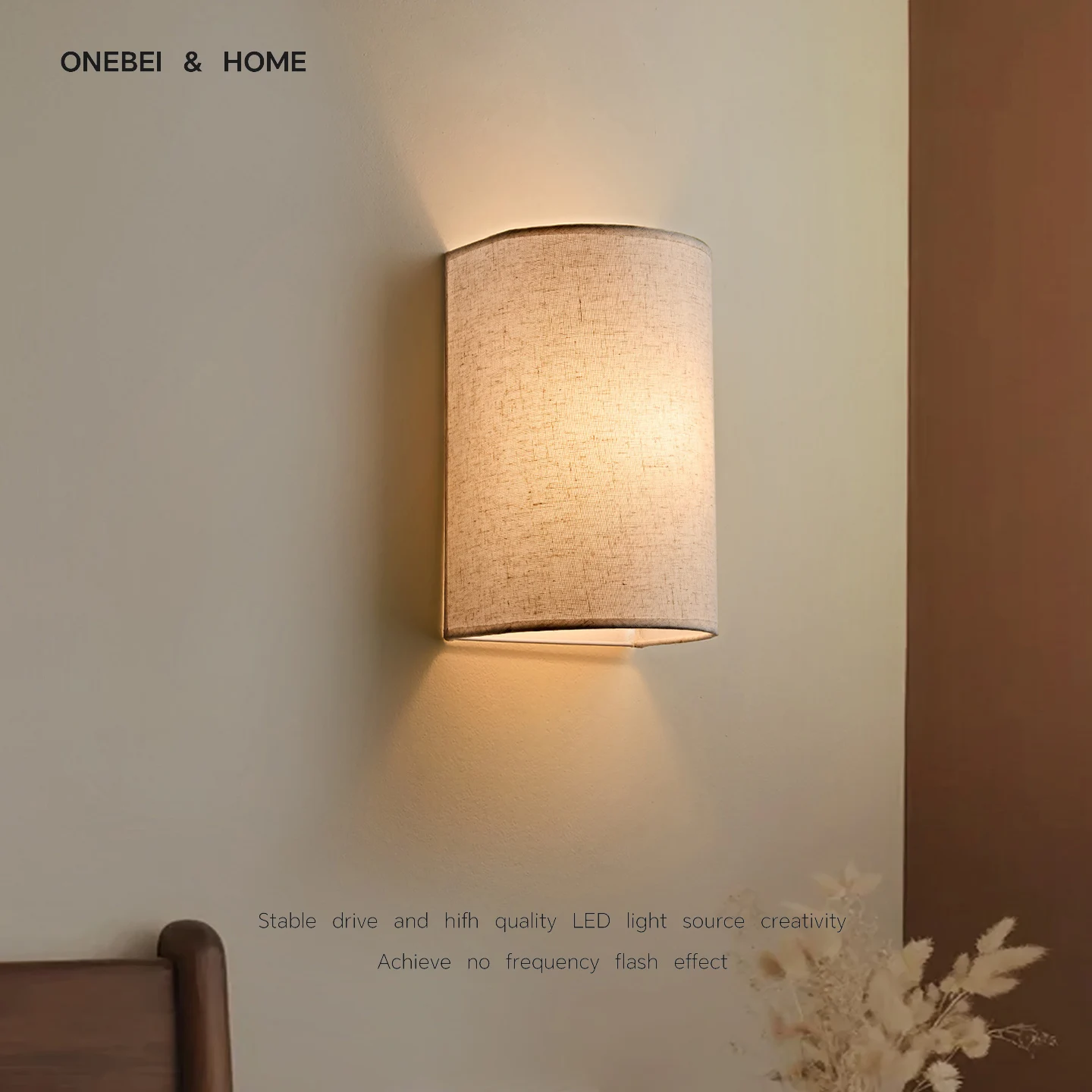 onebeispanish-singular-vintage-fabric-wall-lamp-bedroom-corridor-retro-wall-lamp-plug-in-cable-adjustable-indoor-wired-wall-lamp
