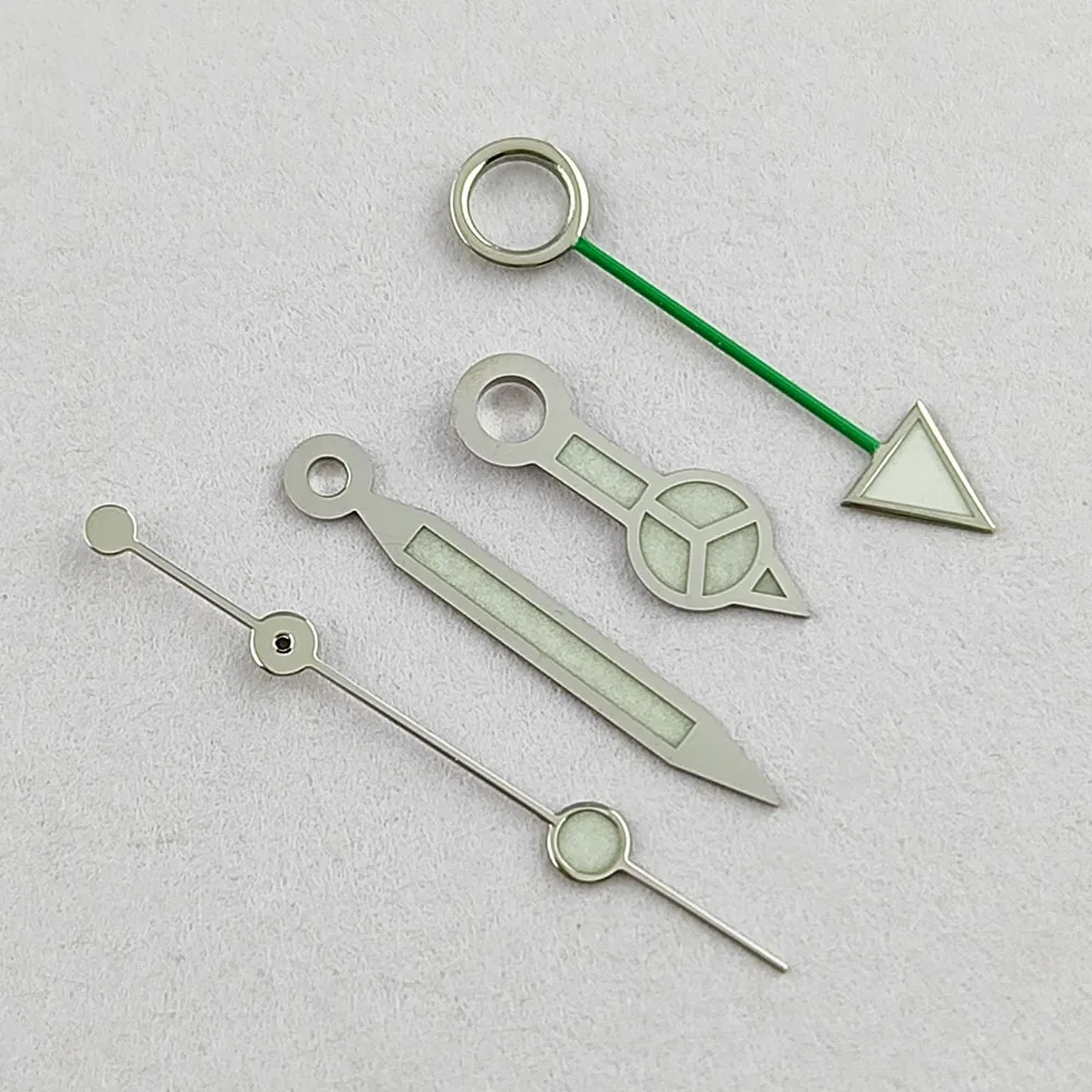 Manecillas GMT luminosas azul verde/verde NH34 GMT manecillas de reloj para NH34 movimiento automático accesorios de reloj NH34 NH34A manecillas