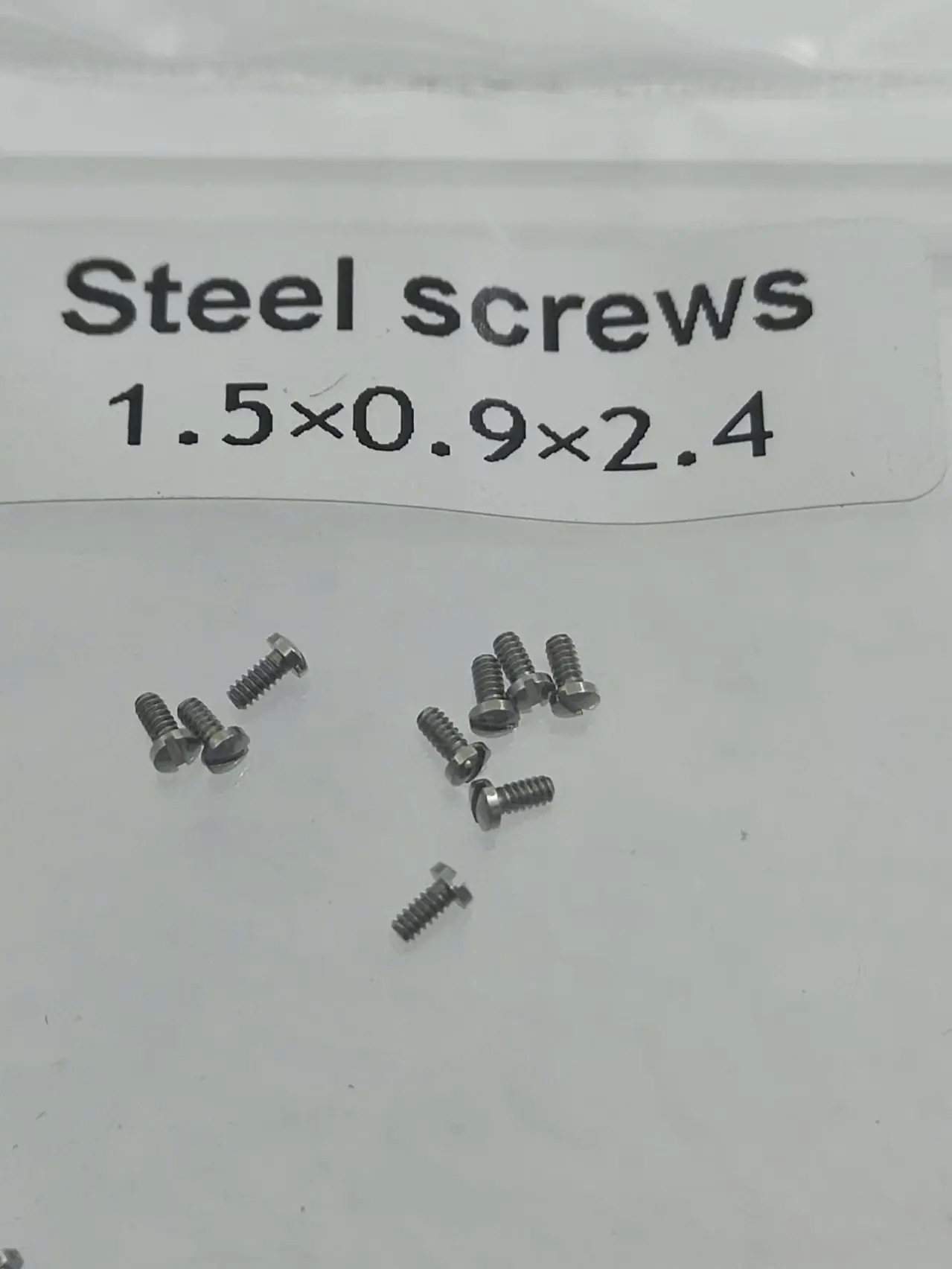 10PCS Watch accessories back cover with all steel flat screws 0.8/0.9/1.0/1.2/1.4, universal for all steel screws