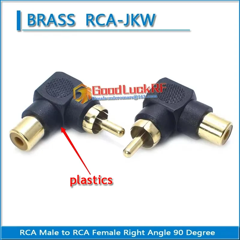 

lotus RCA Male to RCA Female Rgith Angle 90 Degree audio and video connection plastics RF connector