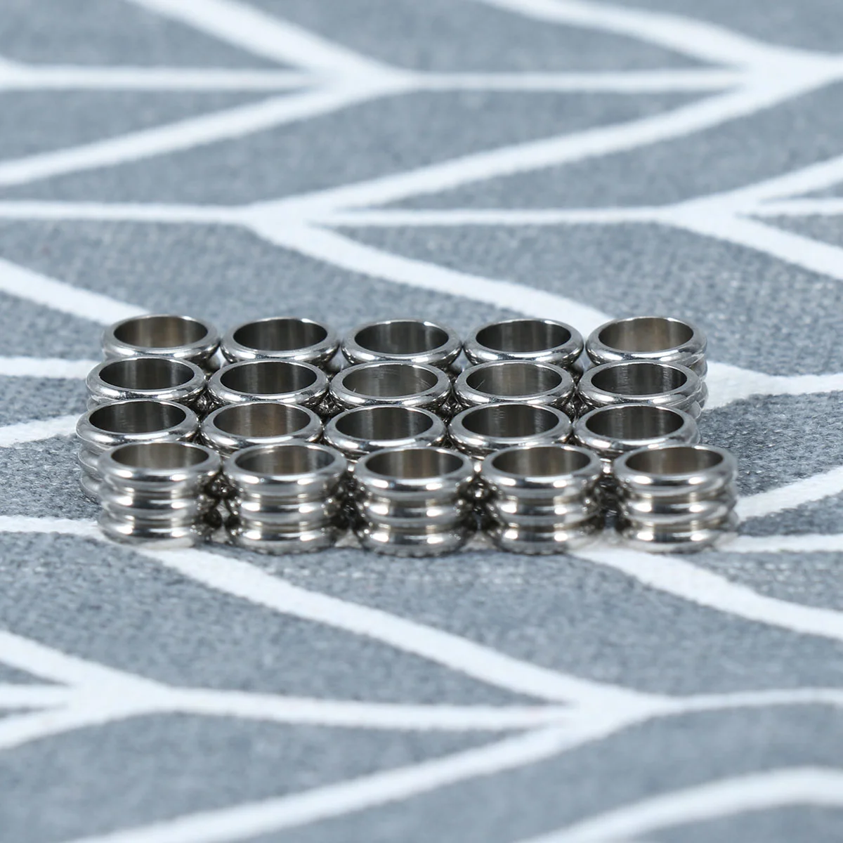 

20pcs Stainless Steel Rondelle Spacer Bead Plated Beads Findings for Jewelery Making DIY Craft Plated Spacer Bead