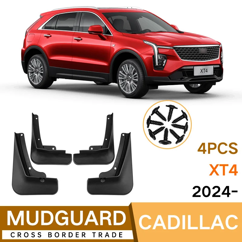 

For Cadillac XT4 2024 black car mudguard Reduce dust Resist tire dirt car accessories tools