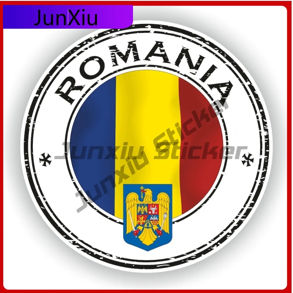 

Romania Seal Round Flag Funny Funny Truck Window Anti UV Auto Accessories Vinyl Decal For Car Truck SUV Window Bumper Laptop