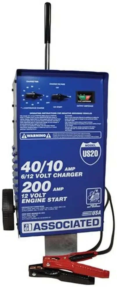 Equipment US20 6/12 Volt Value Battery Charger Blue 24 Inch