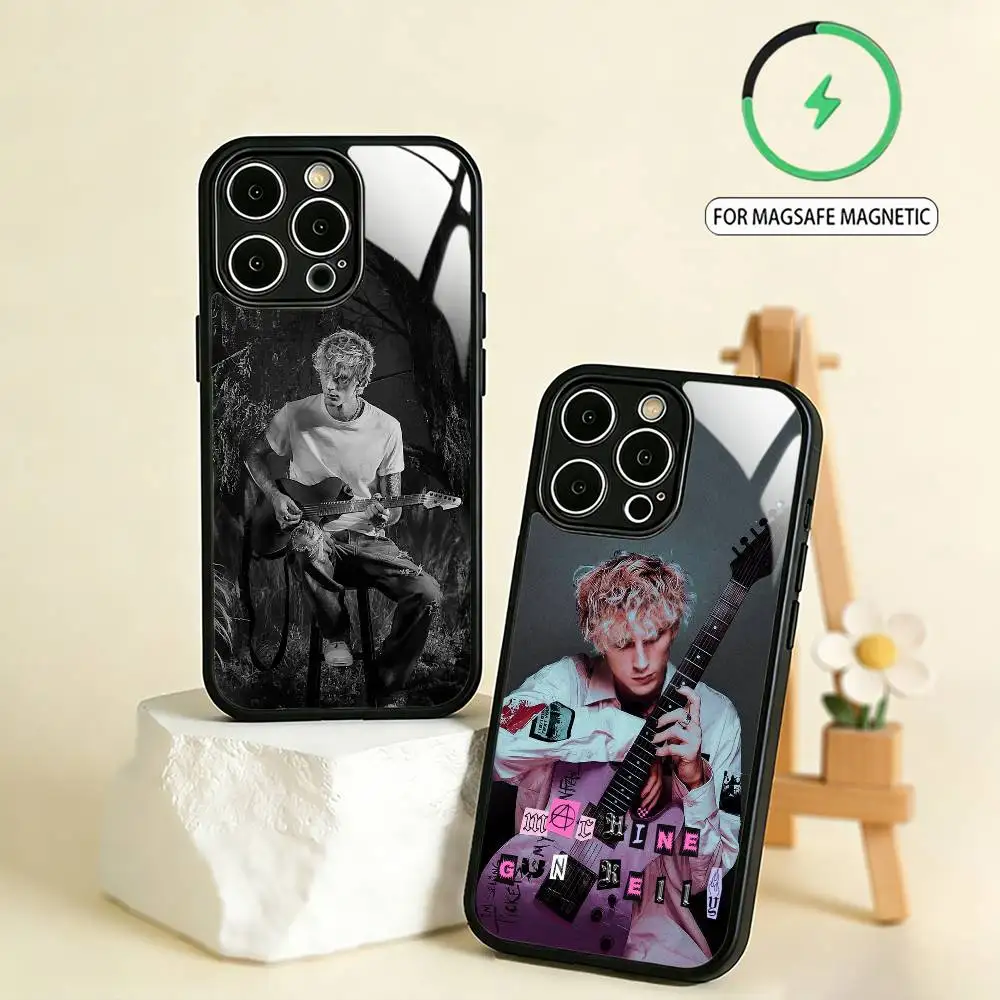 

M-MGK Machine Gun Kelly Phone Case For iPhone17,16,15,14,13,12,11 Plus,Pro Max Magnetic For Magsafe Wireless Charging