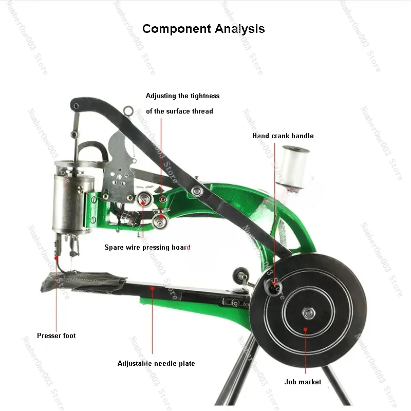 Shoe Repair Machine Hand Machine Cobbler Manual Mending Cobbler Dual Cotton Nylon Line Shoe Sewing Machine Shoe DIY Cobbler