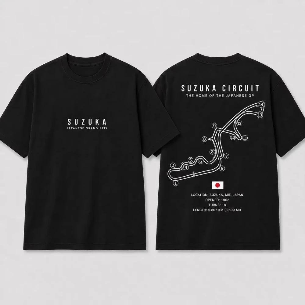 2026 Summer T Shirt Nürburgring Printed Cotton Short-sleeved T-shirt Suitable for Car Racing Enthusiasts Men's Clothing Women's