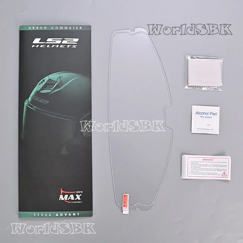 ff906 Anti fog film for LS2 FF906 Advant Flip Up Full Face Helmets Helmet Visor inserts Clear Anti-fog image 3