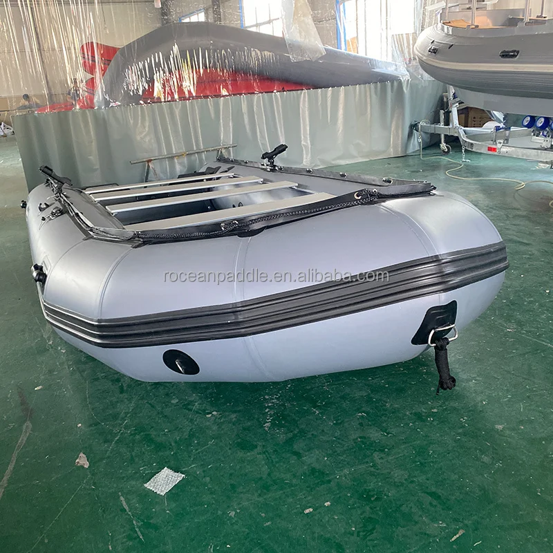 CE 공장 4.3미터 4.5미터 길이 두꺼운 고무보트 알루미늄 바닥 PVC 선체 재질 팽창식 보트 판매