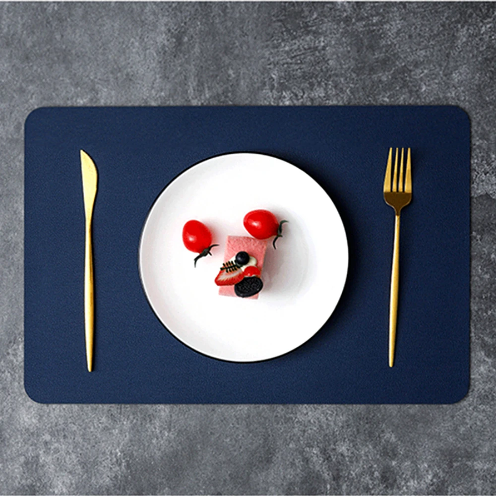 

10 Pcs Double-sided Leather Placemat,Desktop Decoration,Home Restaurant Hotel Anti Slip Bowl Thermal Insulation Dining Table Mat