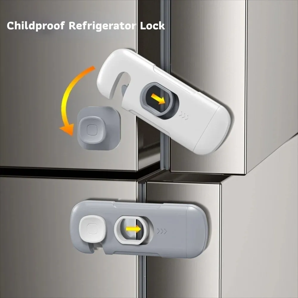 1pcs Security Protection Child Safety Cabinet Lock Multi-function Plastic Refrigerator Safety Buckle Baby Anti-Pinch Hand