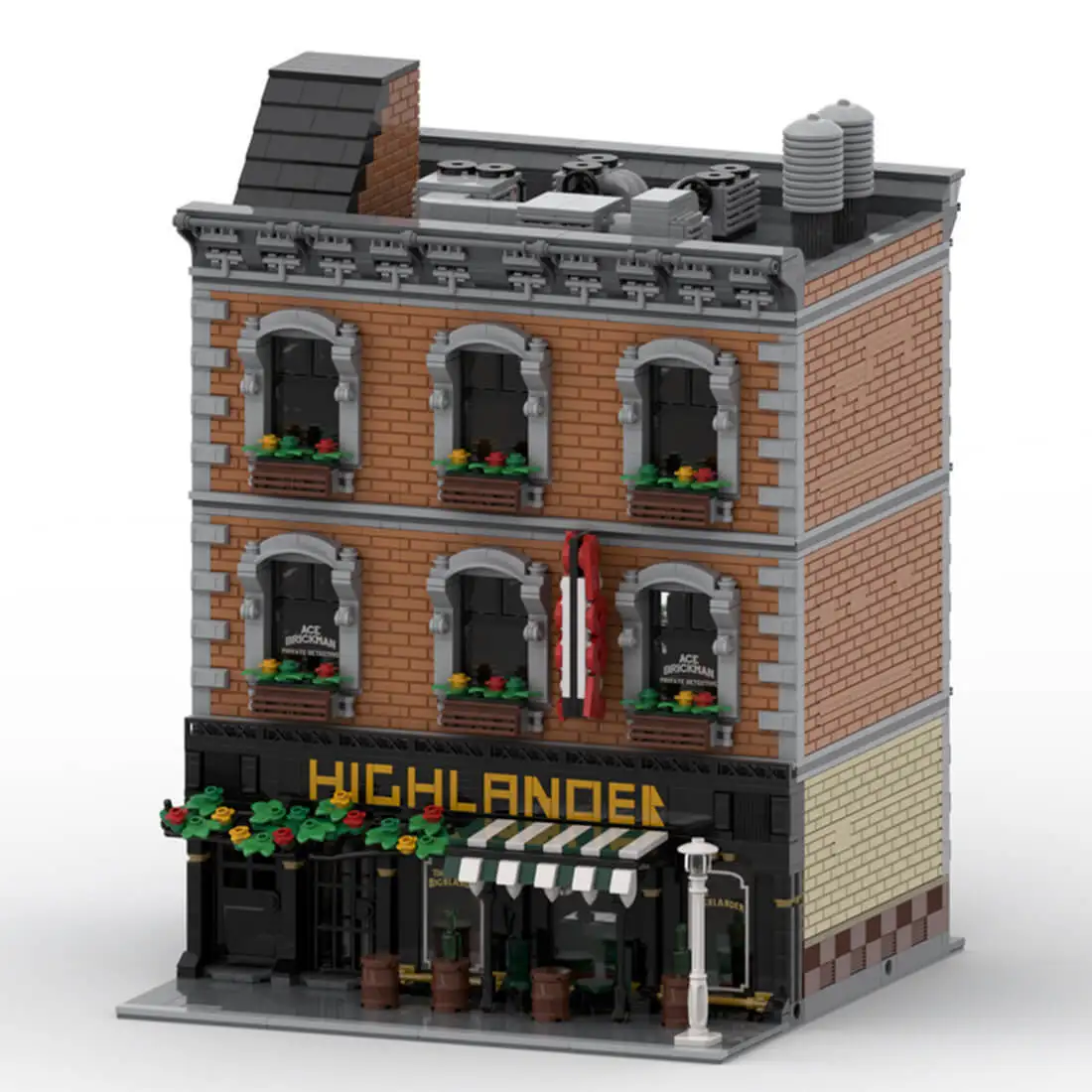 

Пользовательские MOC-120588 Паб Highlander (4737 шт.) Игрушки в подарок на Рождество