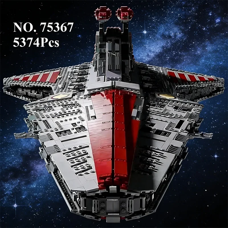 

Новинка 2026 года, 5374 шт., самый большой класс Venator Republic Attack 75367, крейсер, строительный блок, кирпичная игрушка 88030, рождественский подарок для взрослых и мальчиков