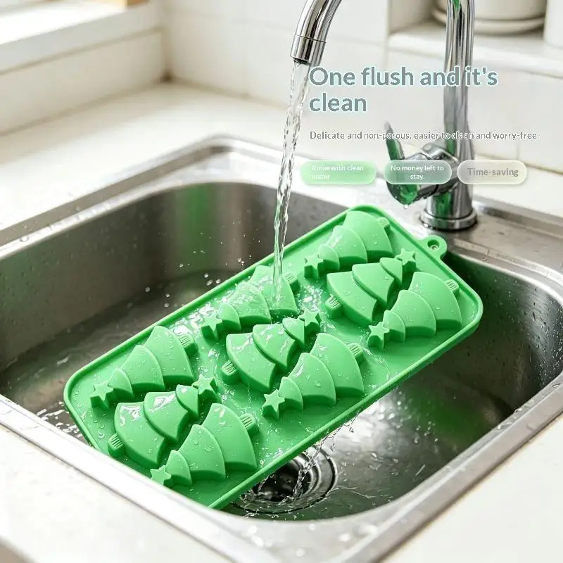 Silicone Christmas Baking Molds Non Stick Easy Clean Perfect For Home Baking Cookie Chocolate Jelly Candy