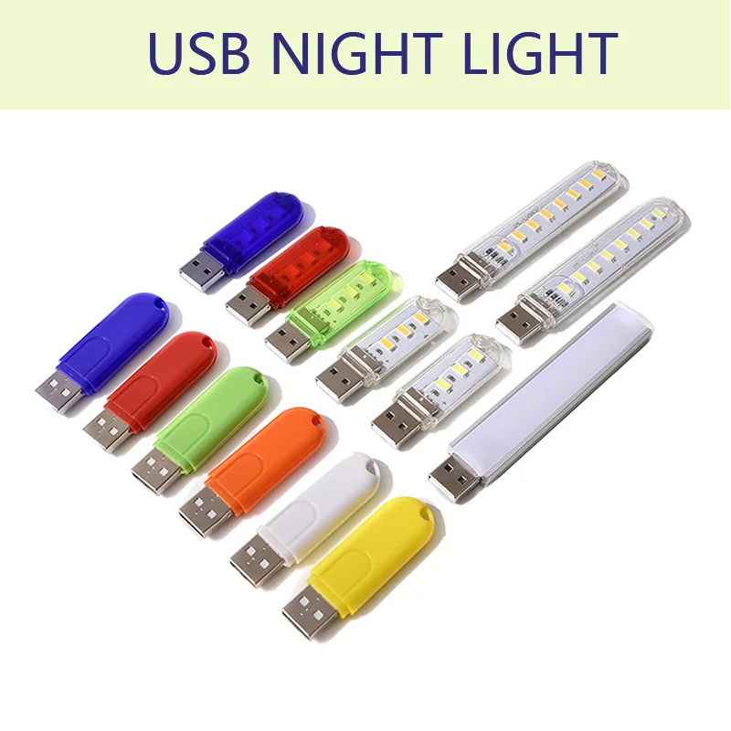 Mini portátil usb led livro luz dc5v ultra brilhante lâmpada de leitura 3leds 8leds 10leds luzes power bank alimentado lâmpada de acampamento