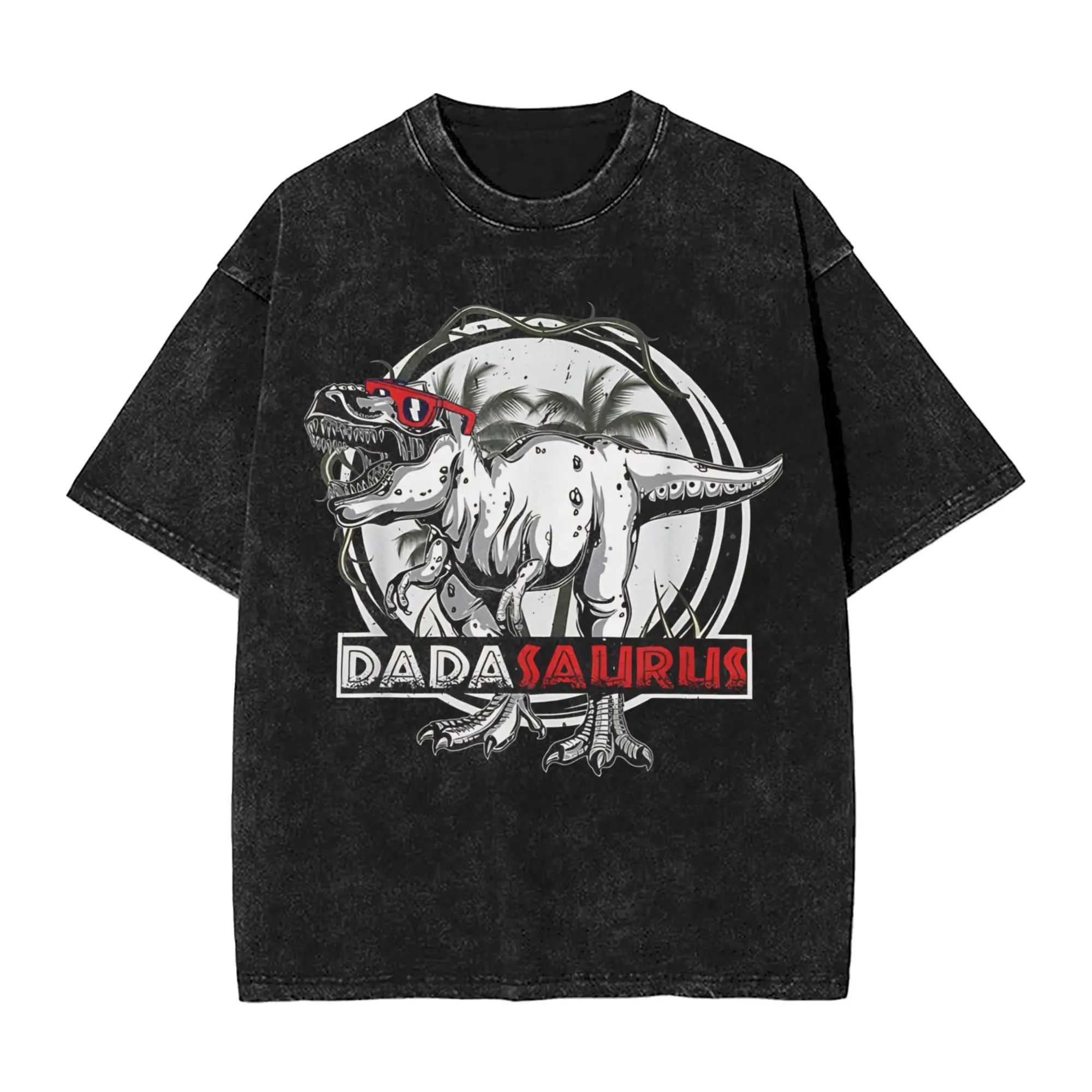 Dadasaurus Rex Fathers Day Daddy Gifts Dada Saurus Men   T Shirt for Men Pure Cotton Novelty T-Shirts O Neck  Tee Shirt Idea