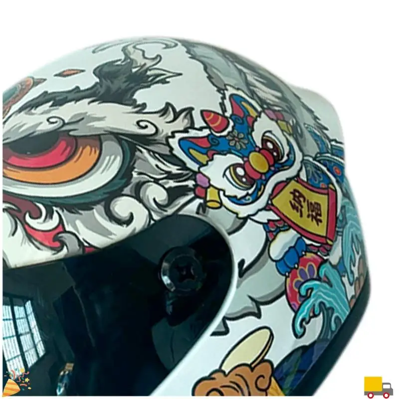 Cool Little Pet Motorcycle Helmet Mini Rear Seat Decoration Bear Doll Motorcycle Helmet Full Face Hard Shell Hat