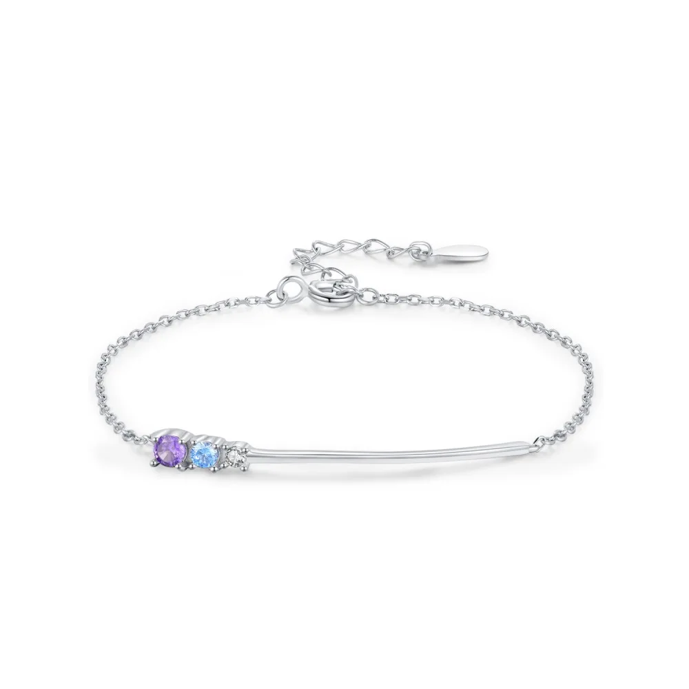 

925 Sterling Silver 3mm High Carbon Diamond Adjustable Womne's Bracelet-Wedding Engagement Bangle & Anniversary Jewelry Gift