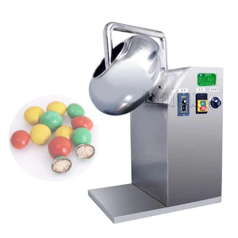 Candy Coating Machine Sugar Coating Machine Adjustable Hot and Cold Air Polishing Spherical Machine