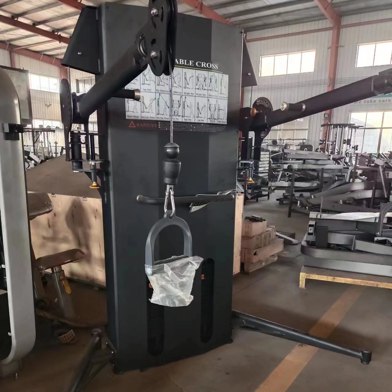 Multi Gym Fitness Equipment Dual Stack Cable Crossover Multi Functional Station Trainer For Club