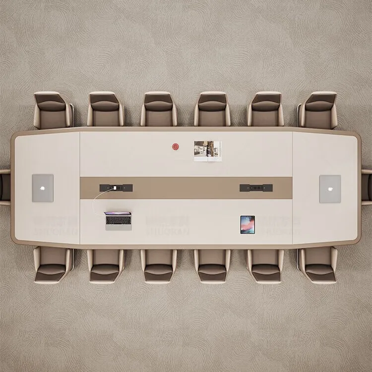 페인트 컨퍼런스 롱 심플 데스크 라이트 럭셔리 조합