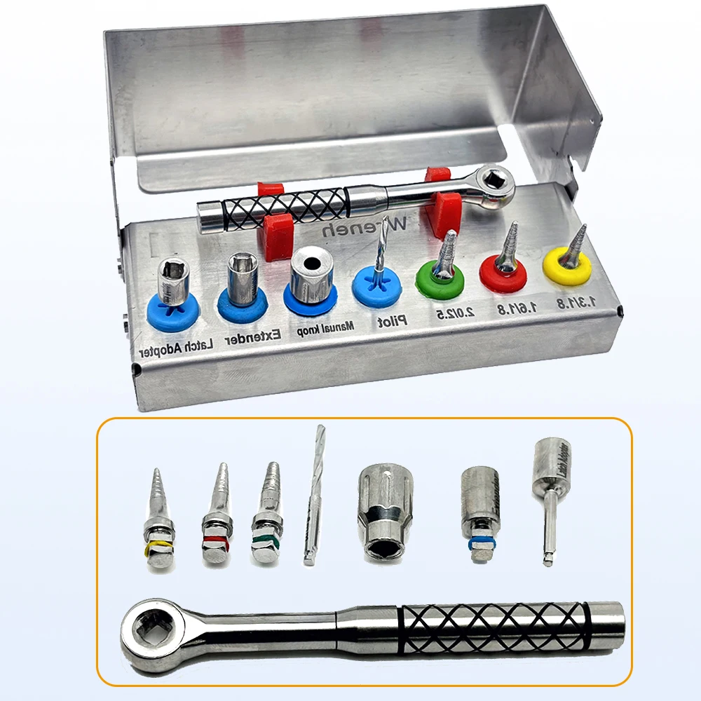 Dental Implant Removal Kit Bone Expander SOS Set Remove Broken Fixture Ratchet Wrench