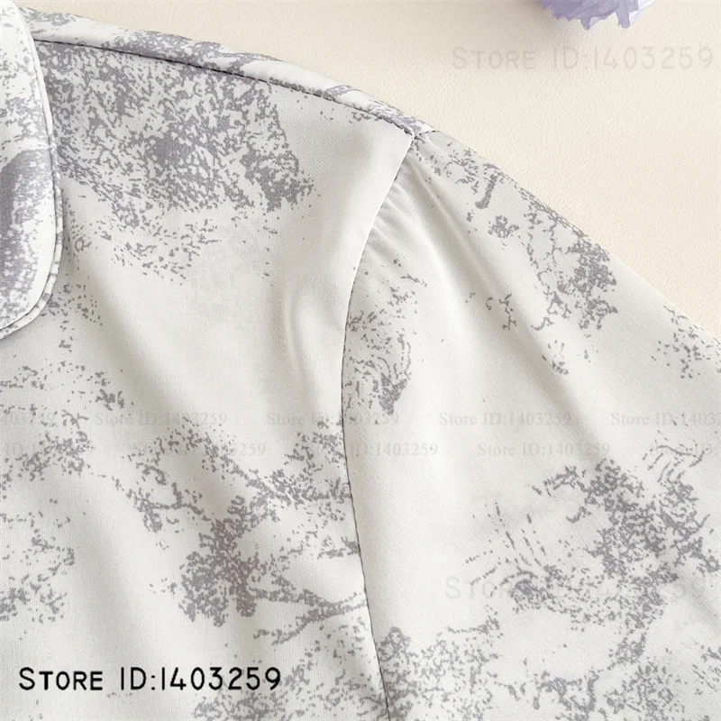 الصيف الإناث 2 قطعة منامة مجموعة المتسكعون مثير طباعة زهرة نوم منامة دعوى فضفاضة عادية رايون Homewear بيجامة الملابس الداخلية