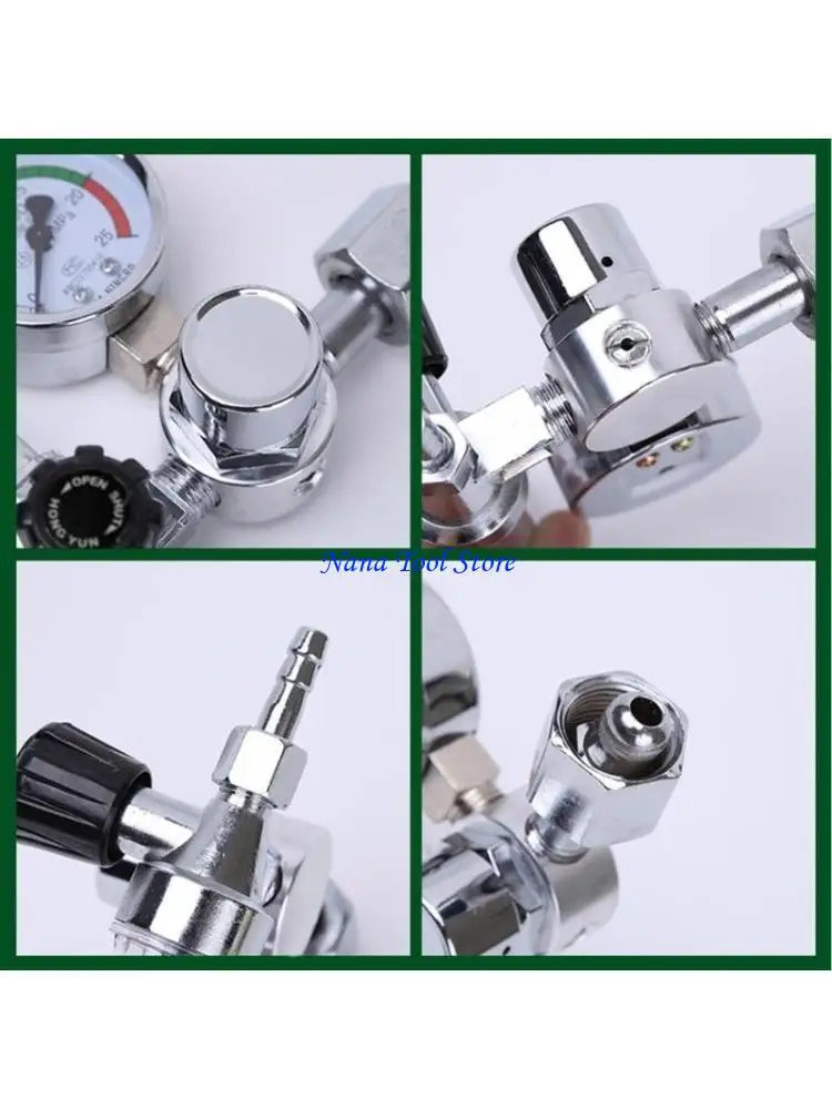 31GJ Upgrade Argon Meter 0-25MPa Pressure Regulator Gauge for Weld Mig Tig Welding Easy Installation Zinc Alloy Plastic