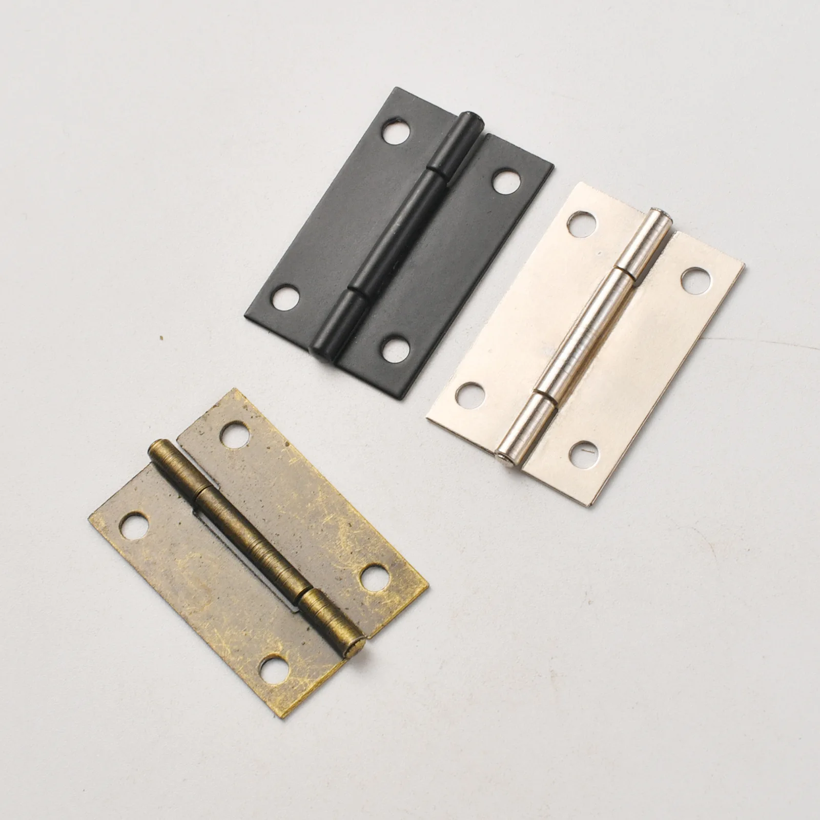 Jingmaoxin Chinese 1.5-inch small gift box painted black iron hinge packaging hardware flat hinge 38 * 24mm