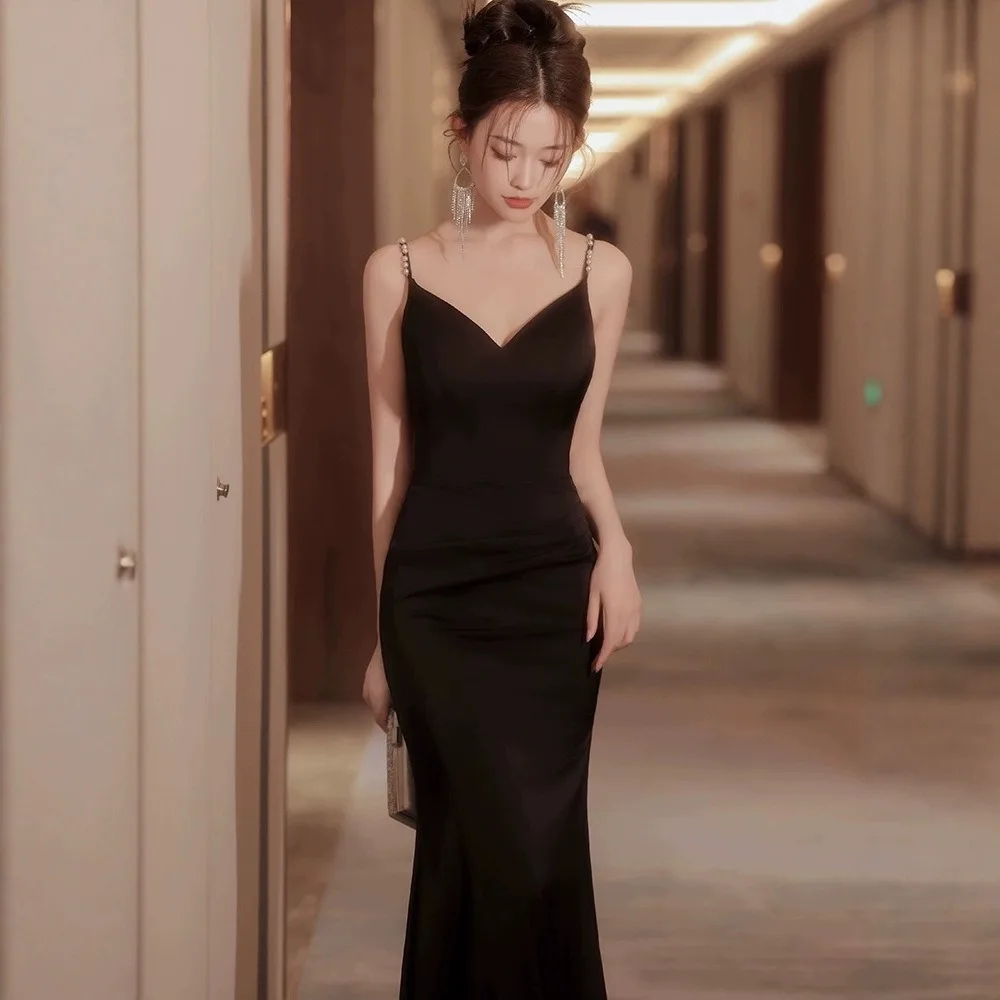 Seksowne Sukienki Wieczorowe na Bal z Odkrytymi Ramionami dla Kobiet 2025 Długa Sukienka Syrenka na Imprezę, Wąska, Elegancka Sukienka Ślubna do Sesji Zewnętrznego