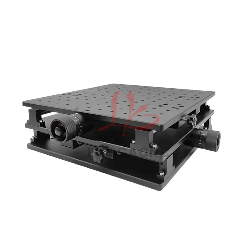 Small XY Manual Translation Table LY-2115 2D XY Displacement Worktable Silver Black Color For Fiber UV CO2 Laser Marking Machine