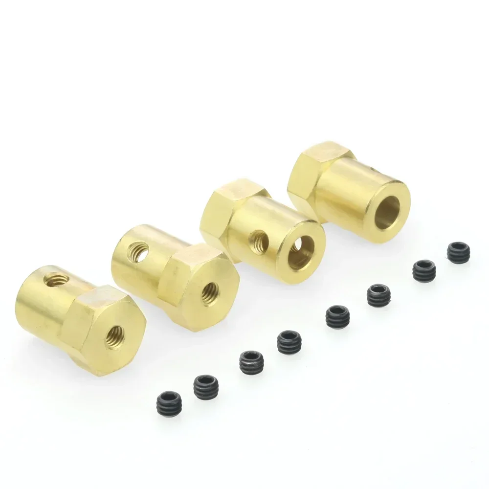 Brass Combiner Wheel Hub Hex Adapter 5mm to 12mm Copper Adapter for MN WPL Model Car WPL D12 B14 B16 B24 B36 C14 C24 MN