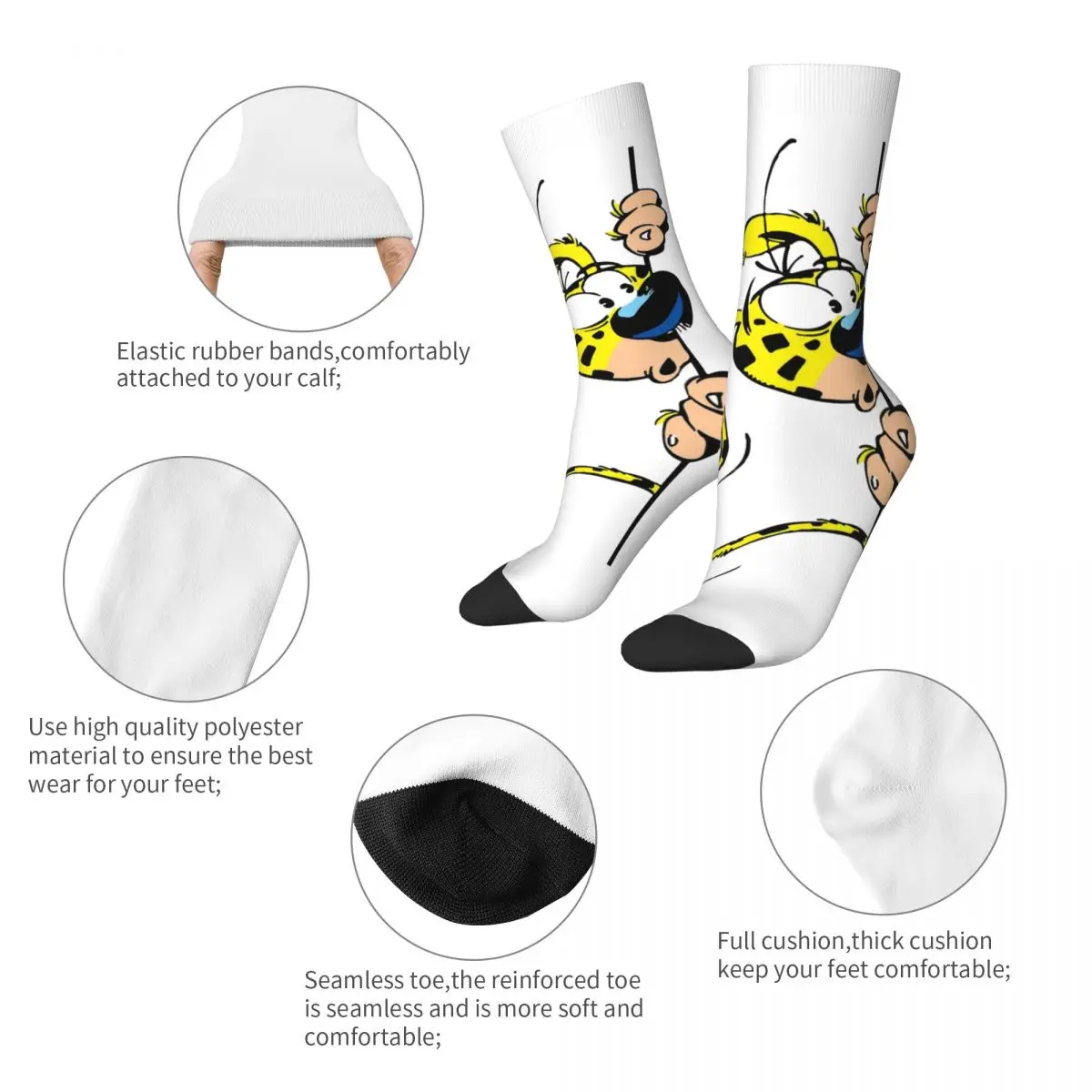 Fashion Men's Socks Hip Hop Marsupilami Sock Graphic Women's Socks Spring Summer Autumn Winter