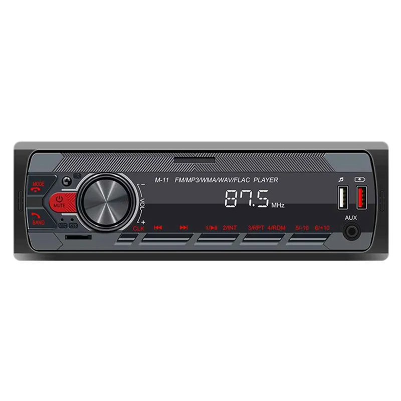 Pop-luniversal carro estéreo único ruído rádio do carro bluetooth usb aux no traço unidade principal rádio fm receptor de mídia carro mp3