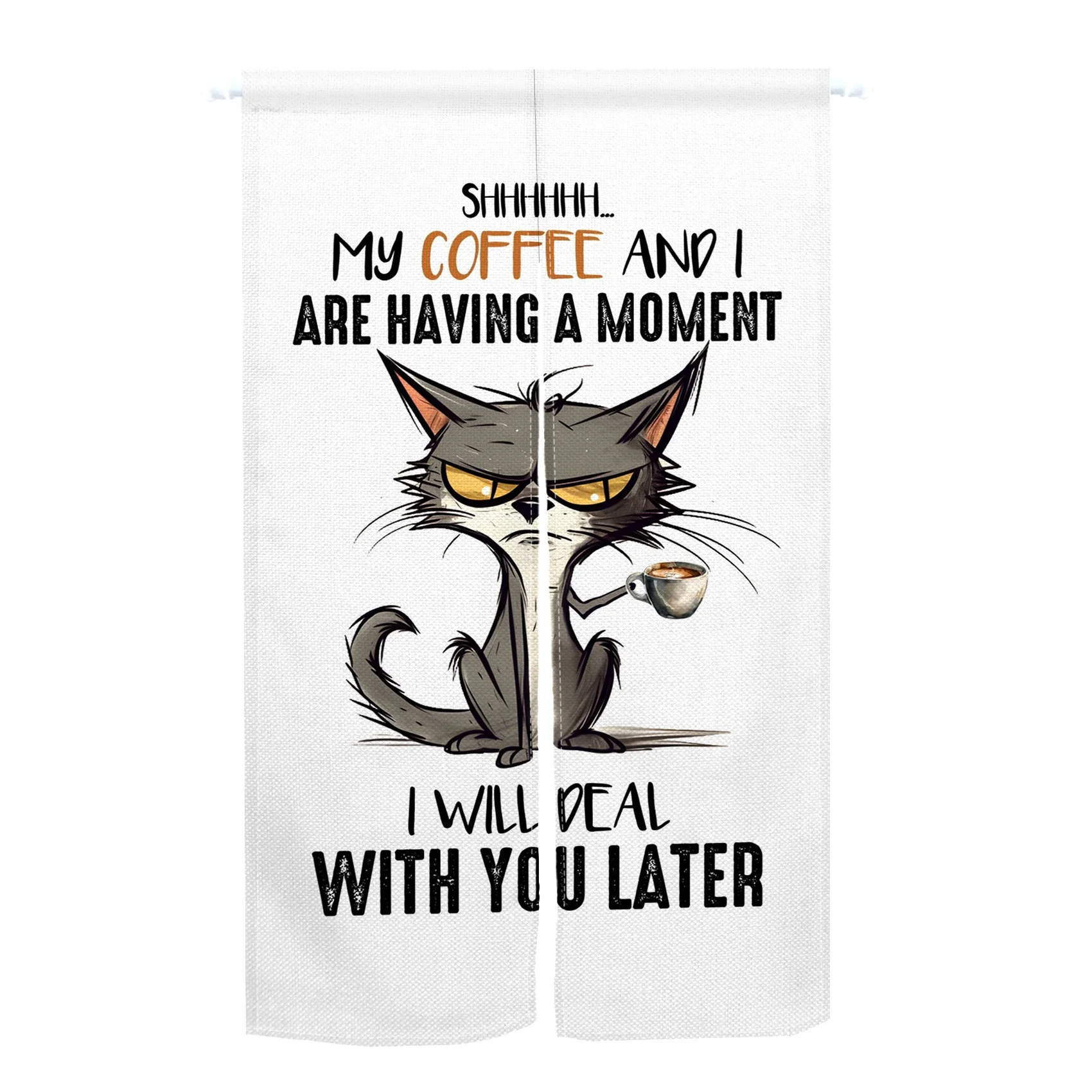 

Funny Animals Noren Japanese Style Door Curtain Home Bedroom Partition Study Kitchen Entrance Hanging Semi-split Doorway Curtain