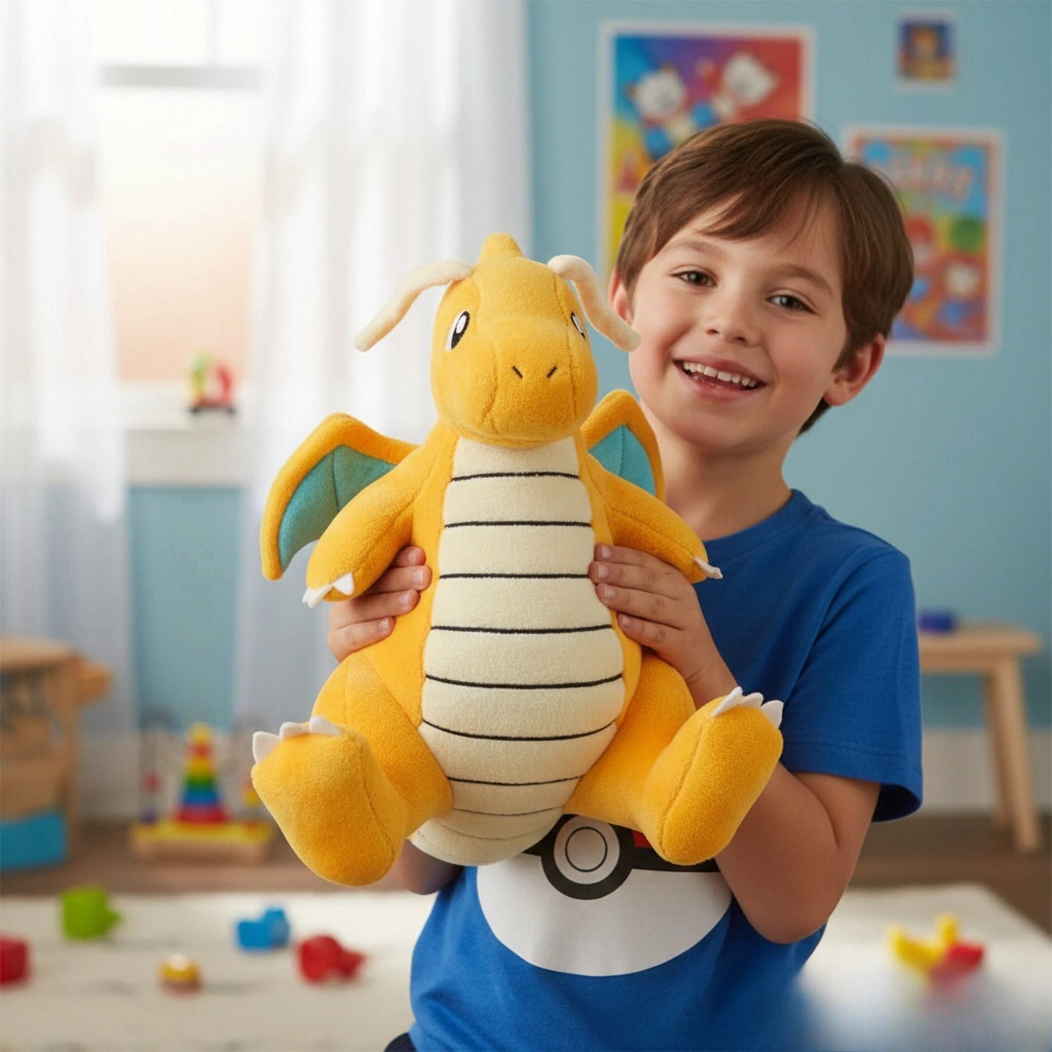 Peluche de Dragón Kawaii de 20-68 cm, Dragón Original de Pokémon, Dragón Mini, Dragón de Dibujos Animados, Almohada de Peluche Suave, Regalo de Cumpleaños para Niños