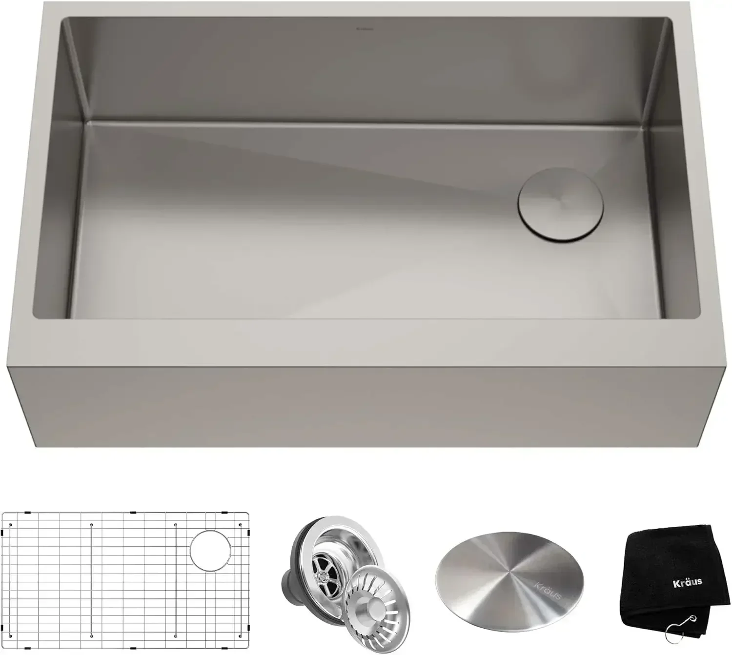 

Excellent Top Quality Hot SalesPro 33-Inch Flat Apron Front Farmhouse 16-Gauge Single Bowl Stainless Steel Kitchen Sink