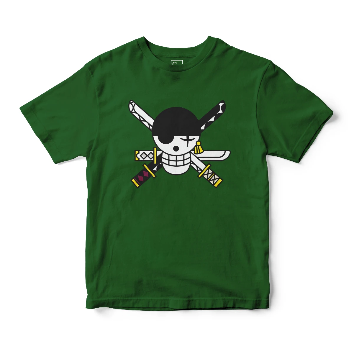 

Мужская футболка с аниме-принтом, темно-зеленая, с изображением черепа и меча, хлопковая, повседневная, в стиле отаку, для улицы, кампуса и дома
