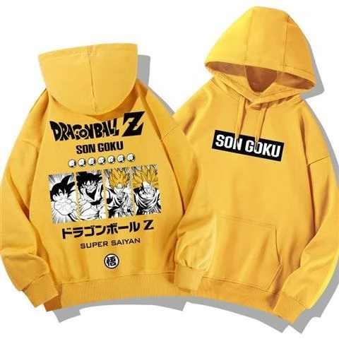 بانداي أنيمي لعبة دراغون بول القرد الملك القماش Ou الكرتون طباعة الخريف جديد للجنسين فضفاضة كبيرة الحجم في الهواء الطلق هوديي سترة #3