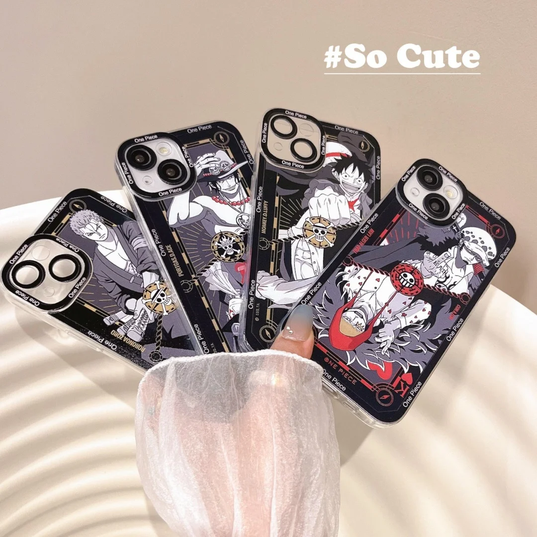 اليابان الكرتون قطعة واحدة لوفي زور جراب هاتف آيفون 16 15 14 زائد 17 برو 12 13 11 ميني ماكس 17 برو ايس القانون سانجي غطاء ناعم