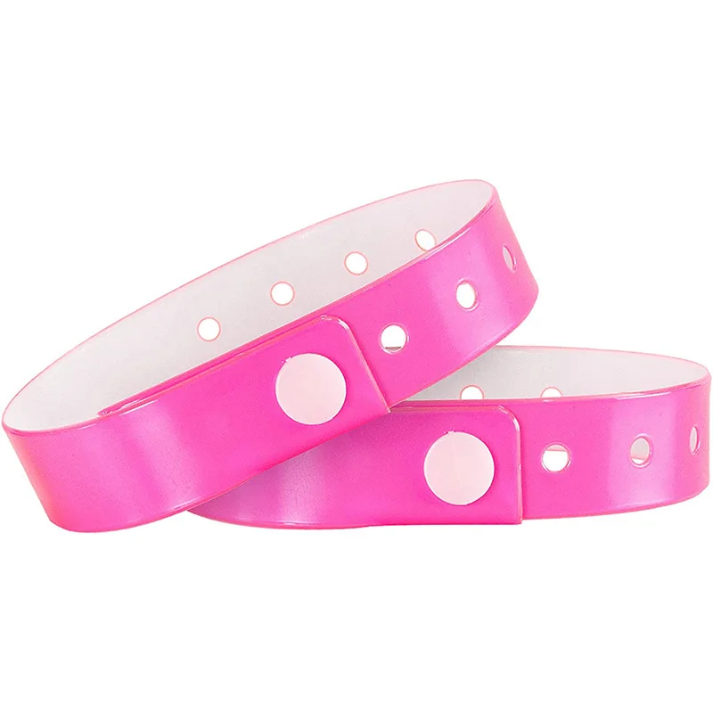 100PCS Disposable PVC Cable Ties Bar Identification Wristbands Entertainment Event Ticketing Elastic Ankle & Wrist Ribbon view 5