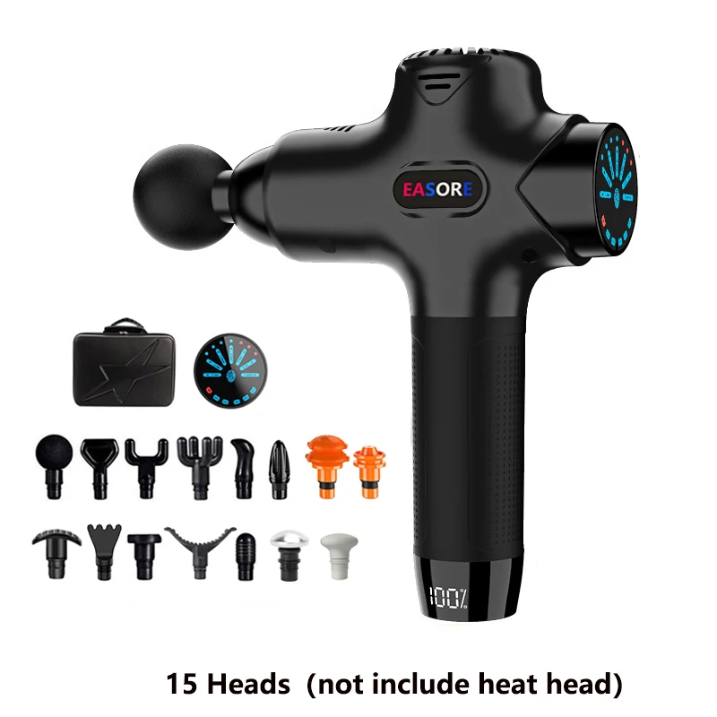 2024 New Upgrade Heat Massage Gun, Easore X7 Pro Deep Muscle Massager With 15 Heads Brushless Motor For Home Gym