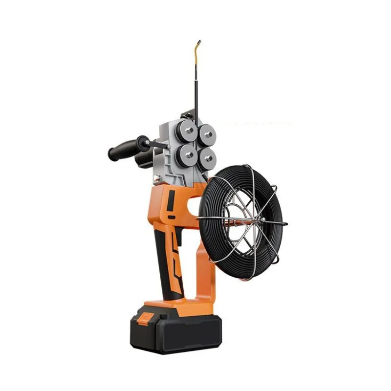 Threading artifact wire drawing electrician special automatic lead pay-off serial wire drawing tube tool lithium electric