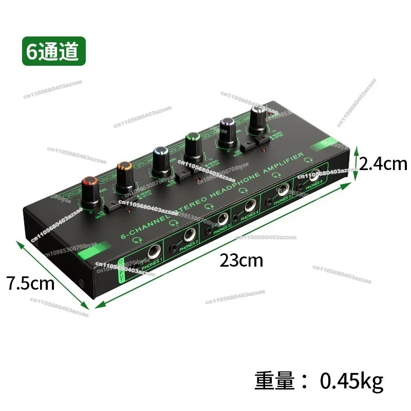 Professional 4-way Headphone Amplifier 6-way Headphone Amplifier Lossless Distributor Recording Studio